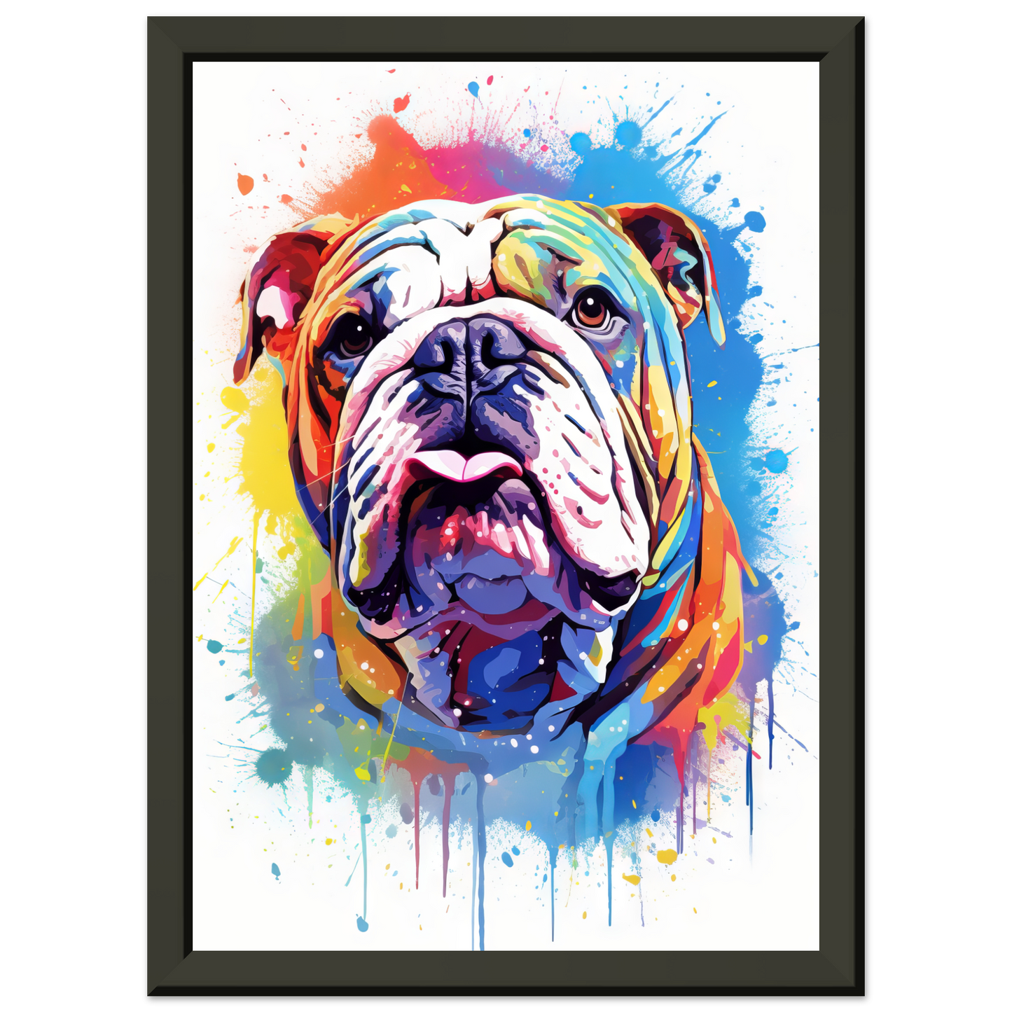 Dog Bulldog Pop Art (DOG107)