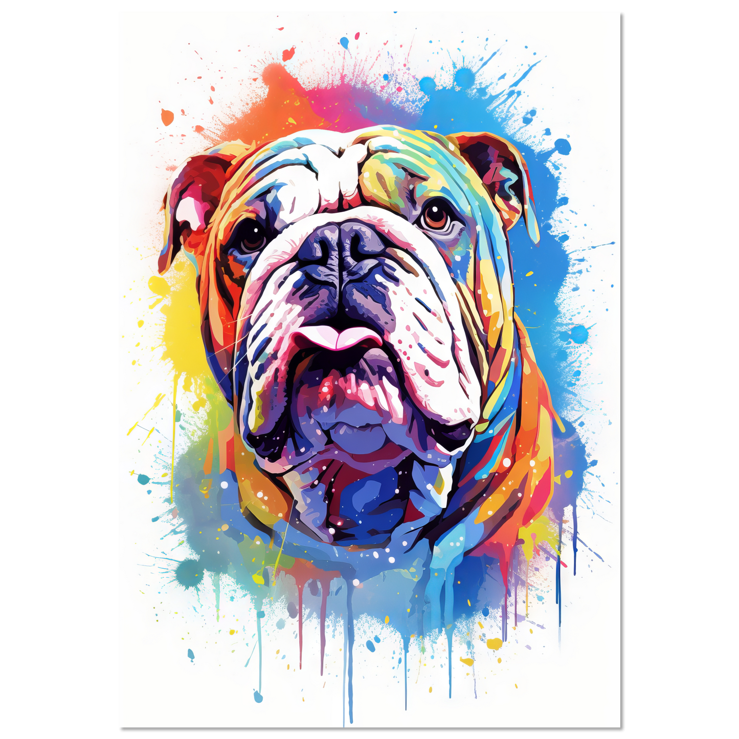 Dog Bulldog Pop Art (DOG107)