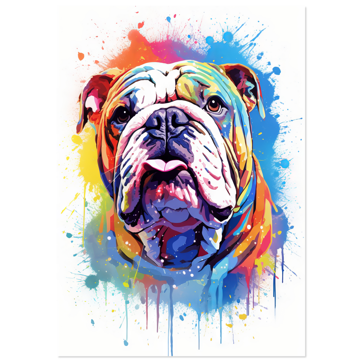 Dog Bulldog Pop Art (DOG107)