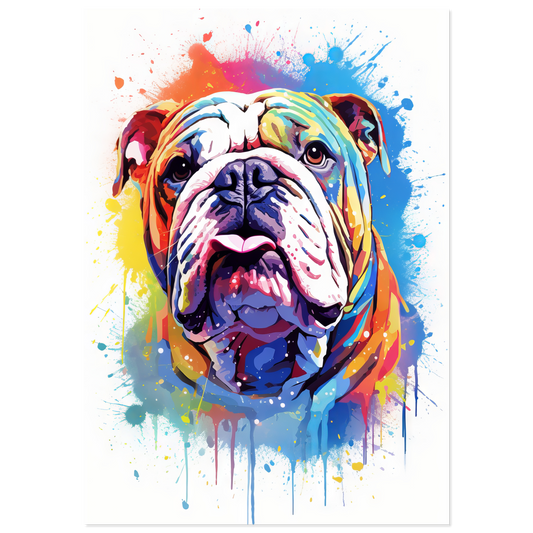 Dog Bulldog Pop Art (DOG107)