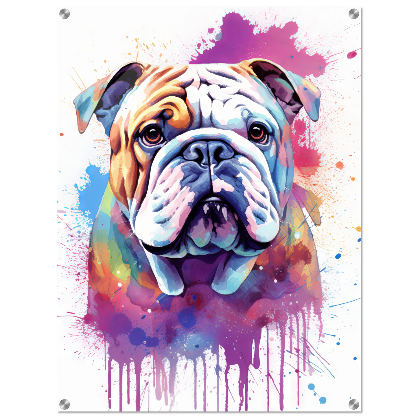 Dog Bulldog Pop Art (DOG108)