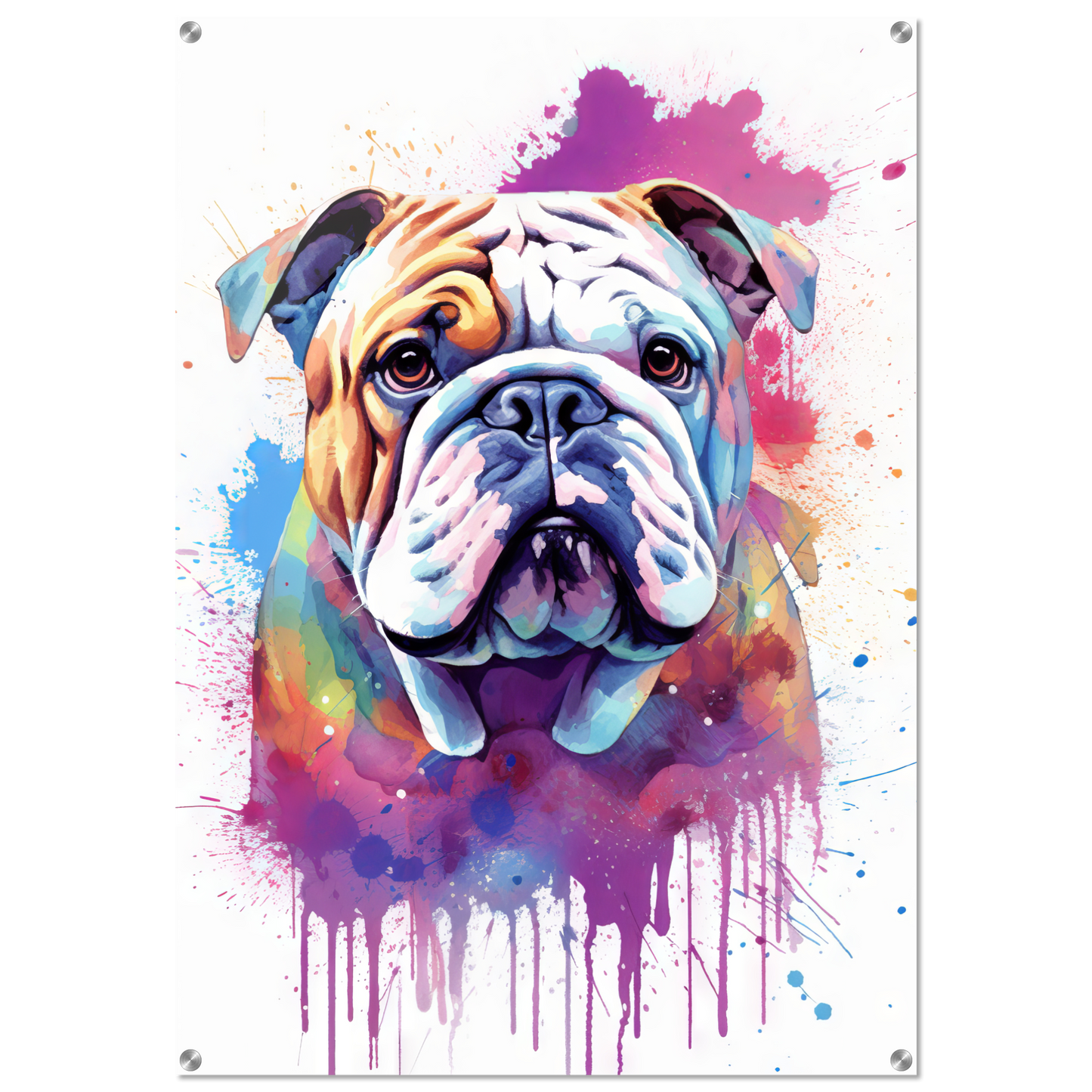 Dog Bulldog Pop Art (DOG108)