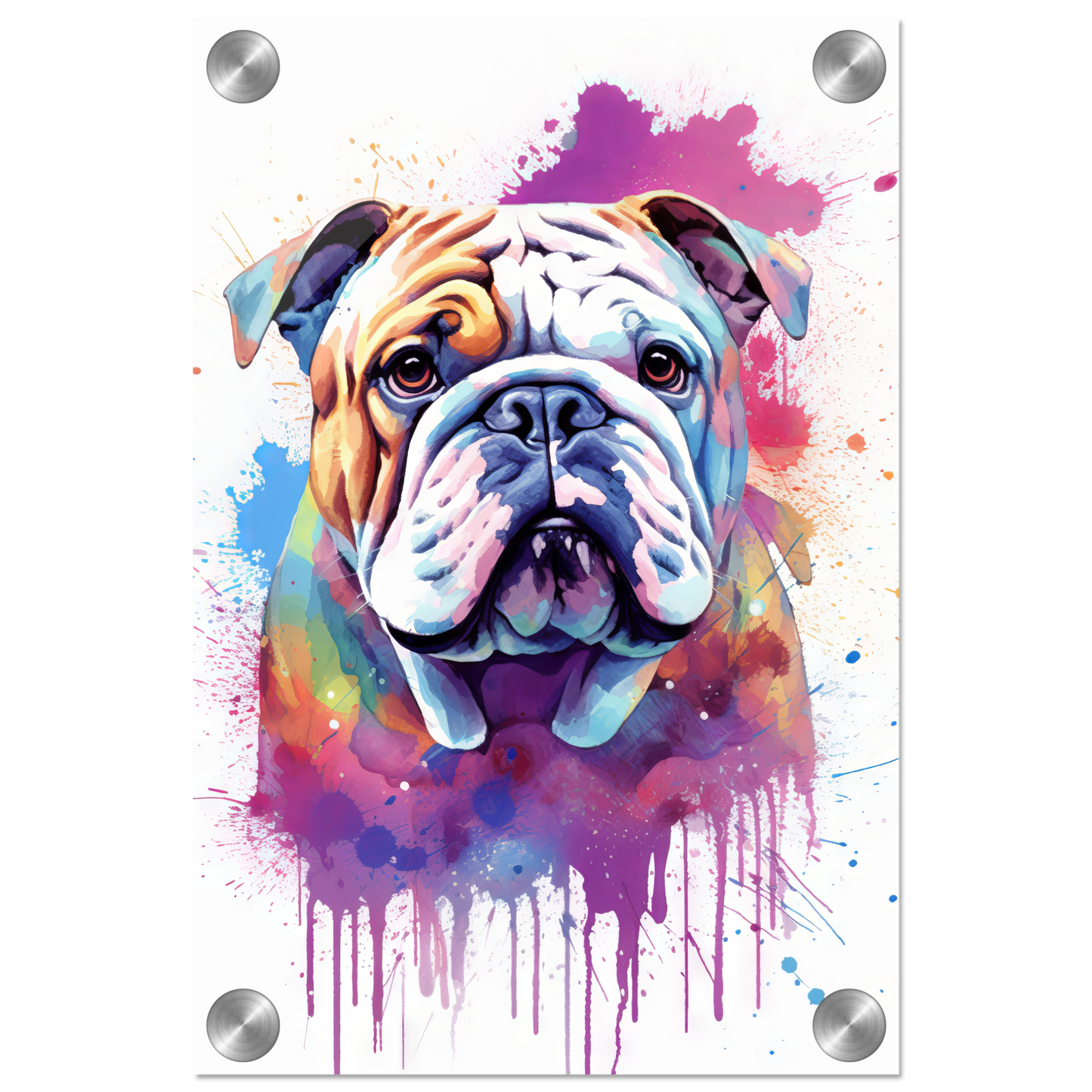 Dog Bulldog Pop Art (DOG108)