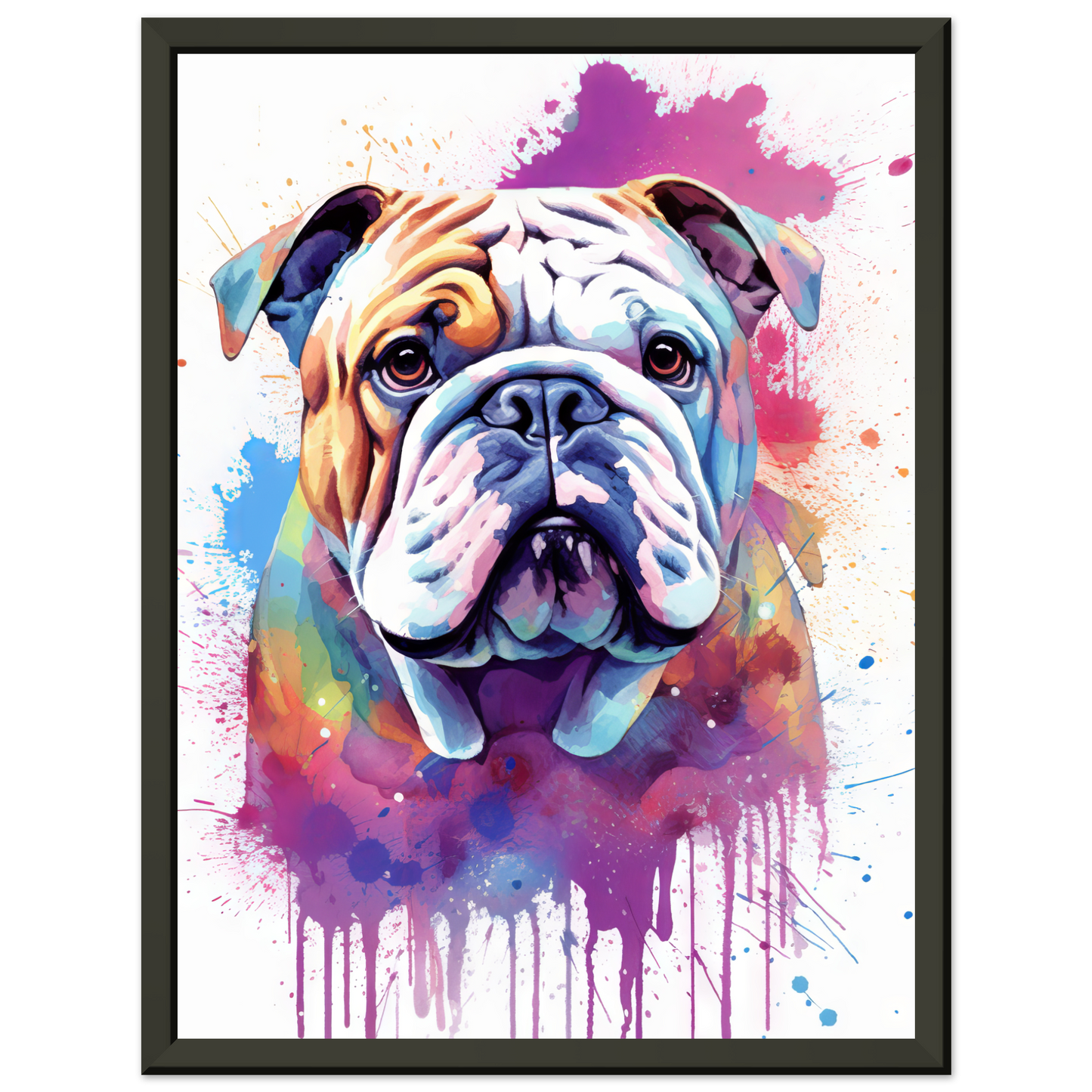 Dog Bulldog Pop Art (DOG108)