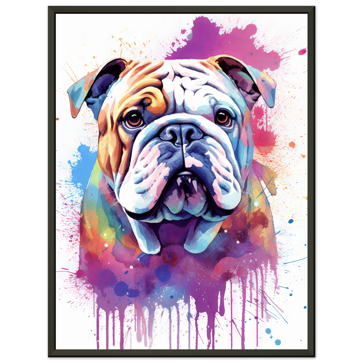 Dog Bulldog Pop Art (DOG108)