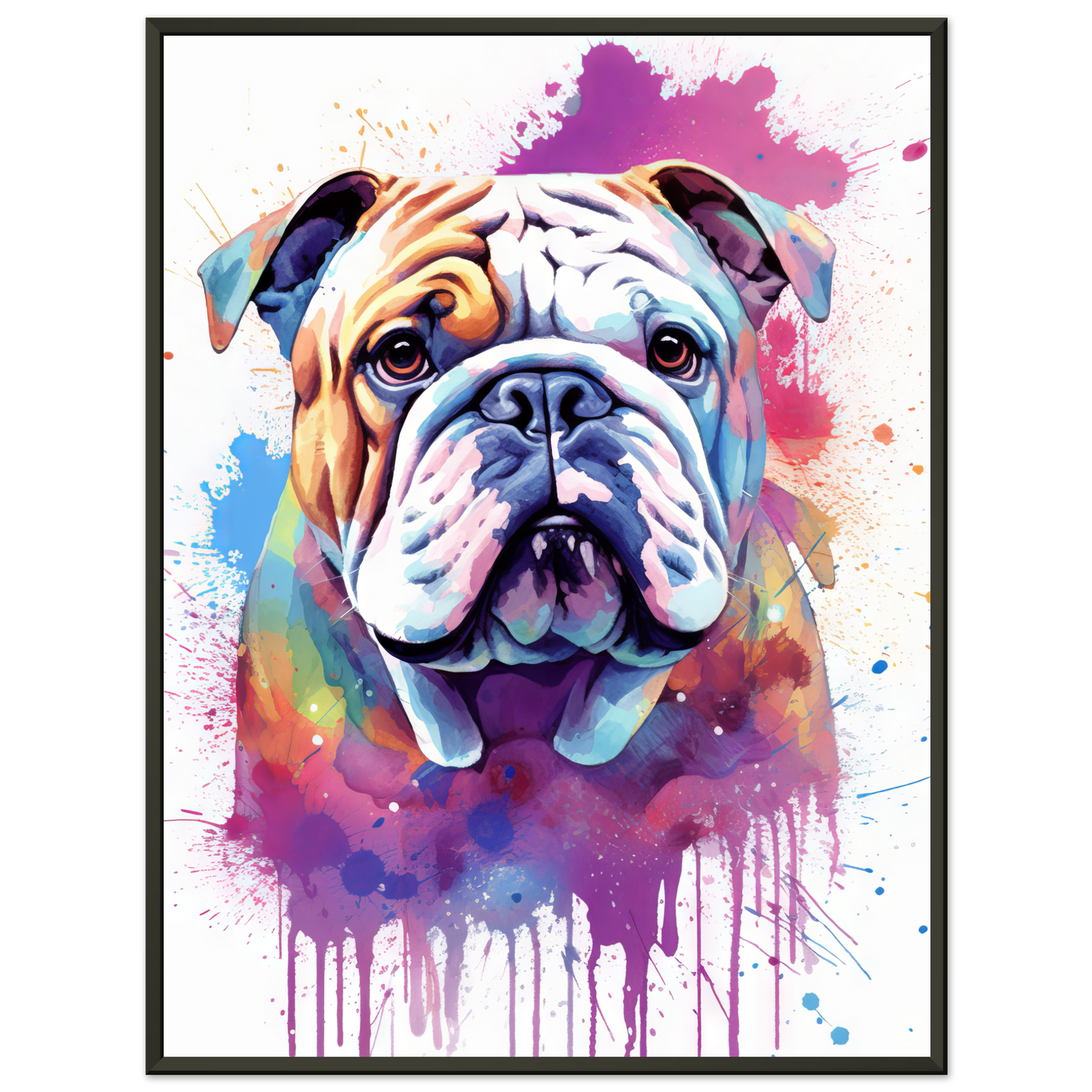 Dog Bulldog Pop Art (DOG108)