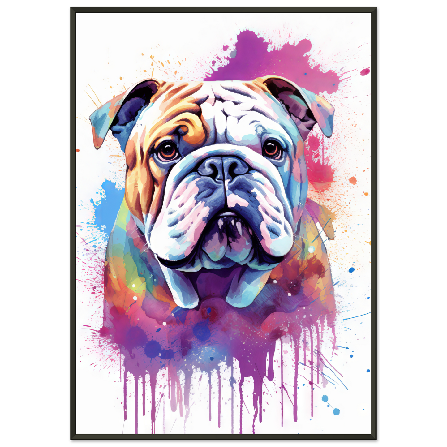Dog Bulldog Pop Art (DOG108)