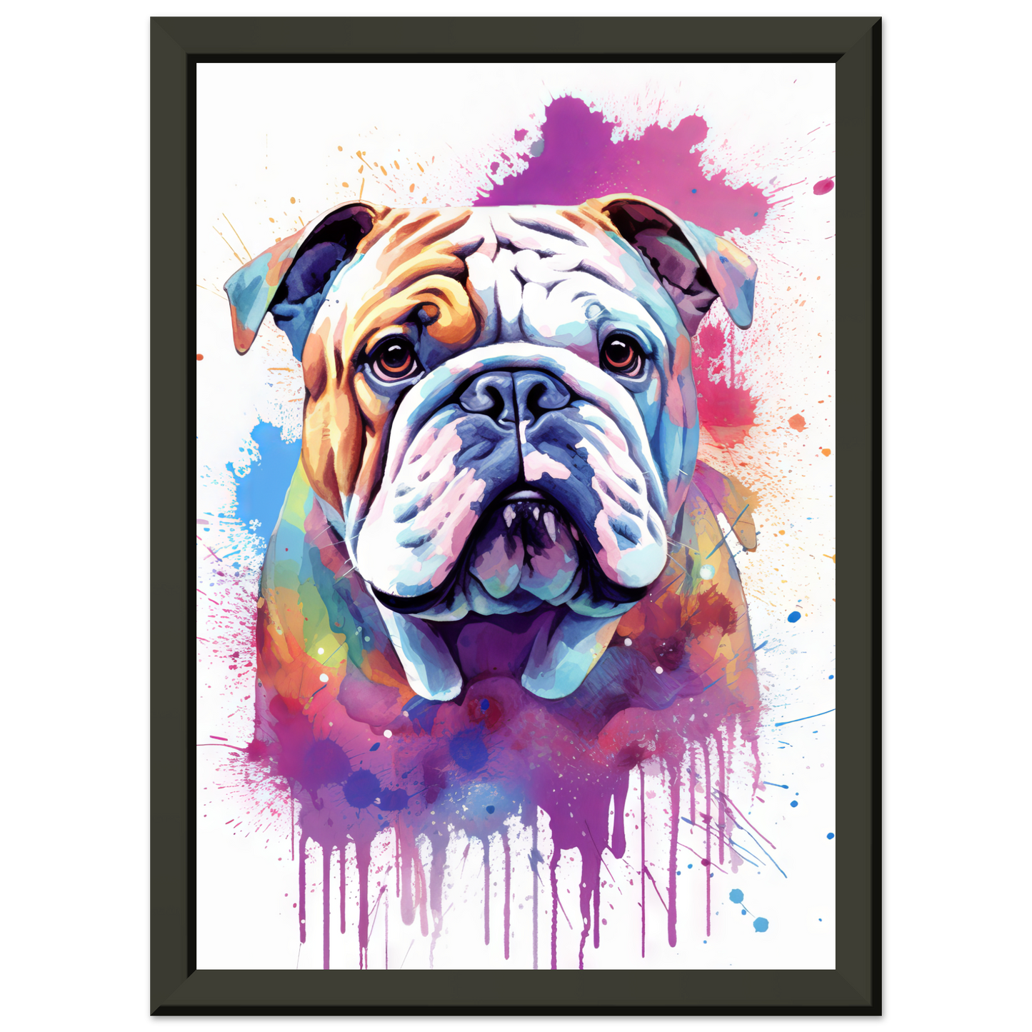 Dog Bulldog Pop Art (DOG108)