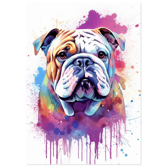 Dog Bulldog Pop Art (DOG108)