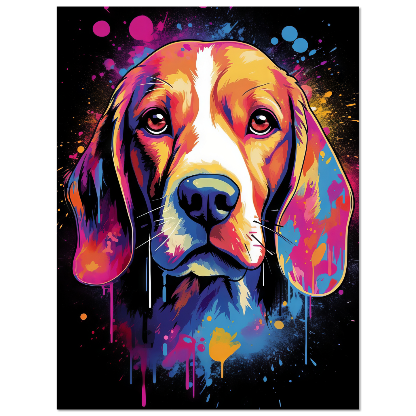 Hund Beagle Pop-Art (DOG109)