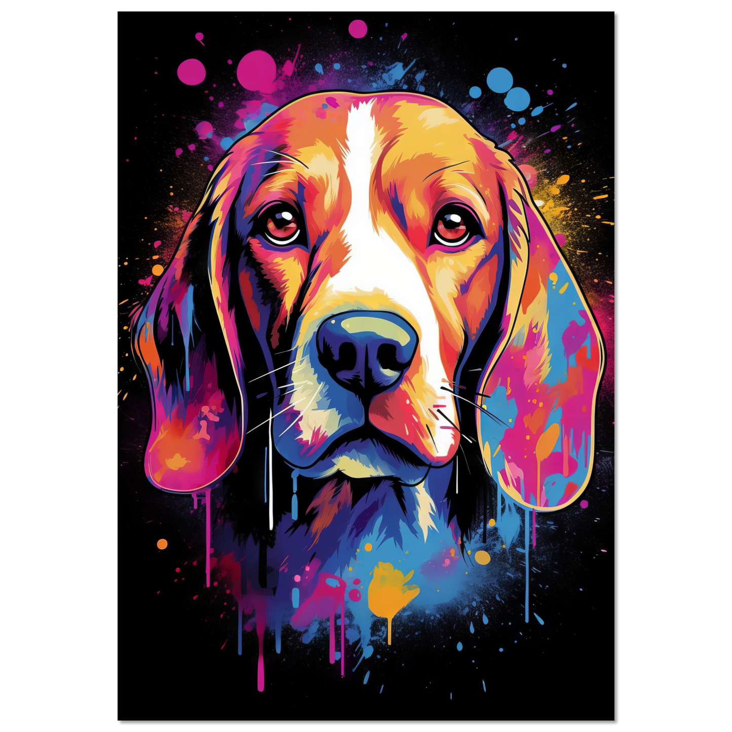 Hund Beagle Pop-Art (DOG109)
