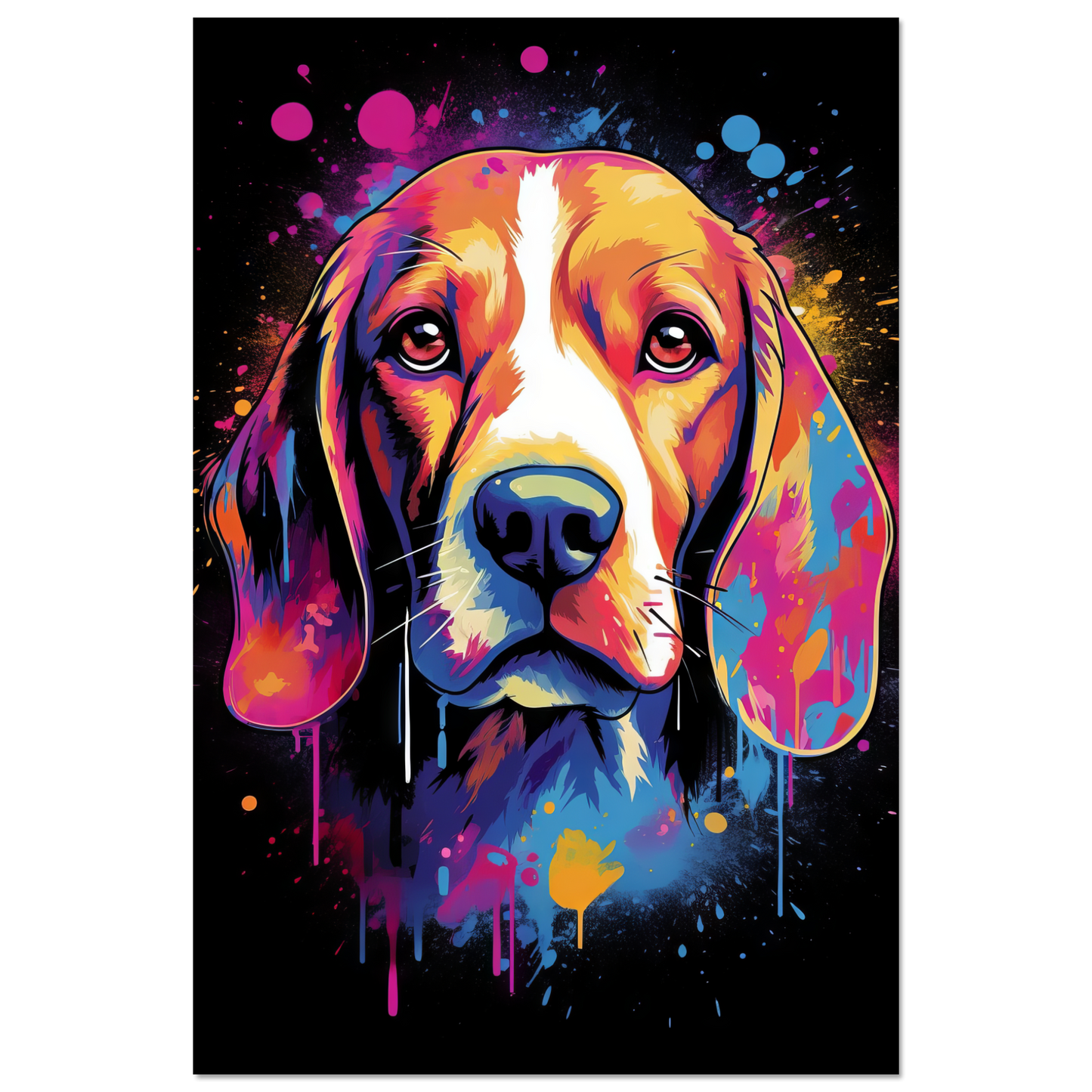 Hund Beagle Pop-Art (DOG109)