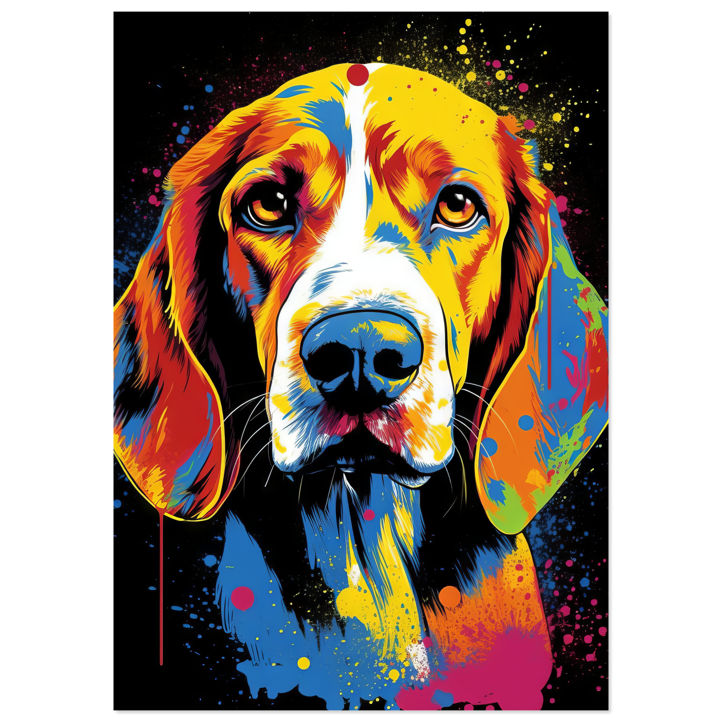 Hund Beagle Pop-Art (DOG110)
