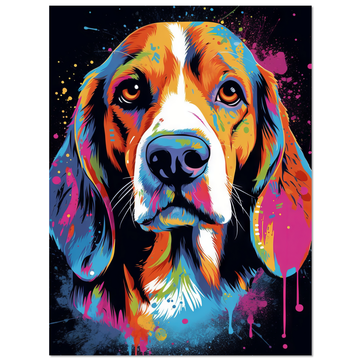 Hund Beagle Pop-Art (DOG111)