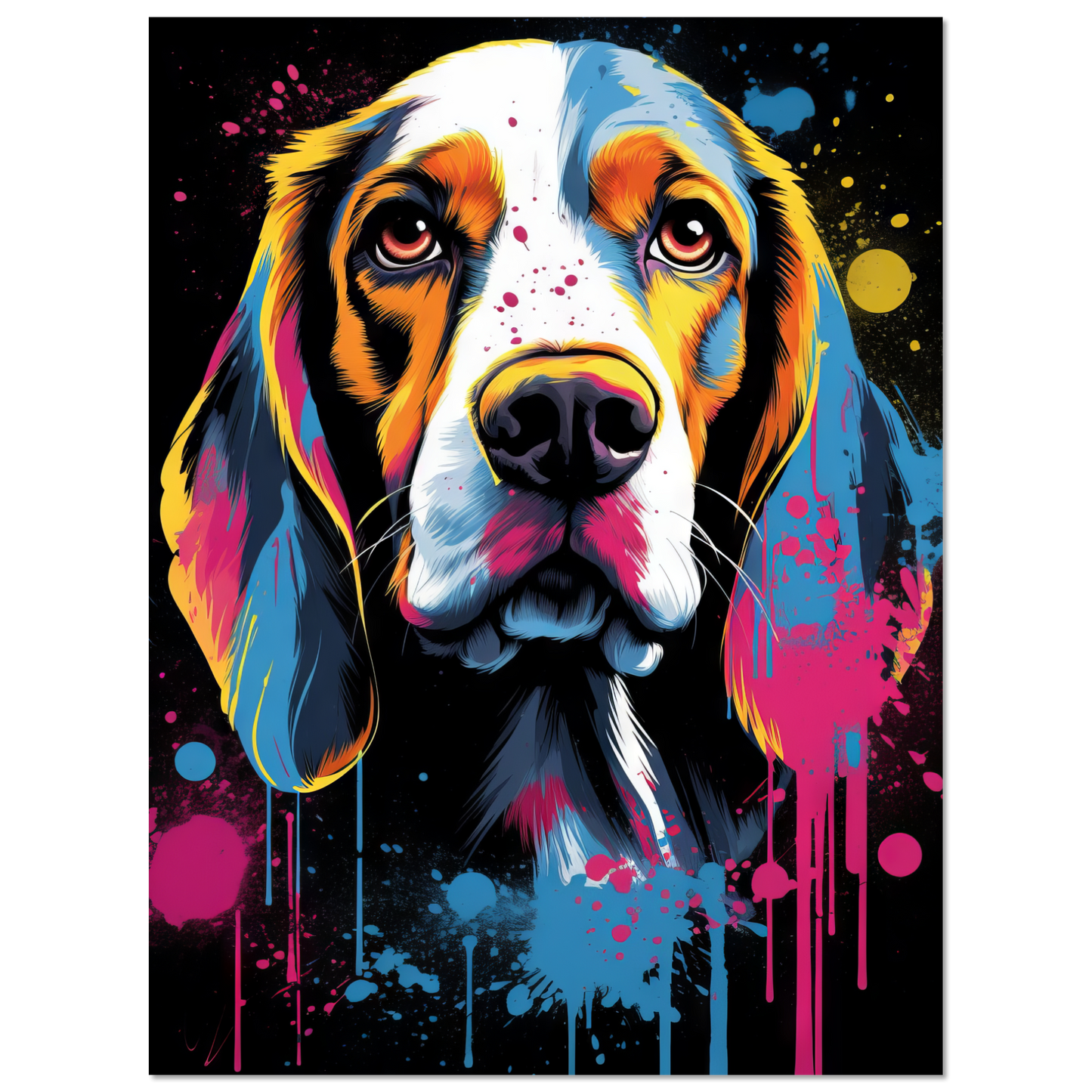 Hund Beagle Pop-Art (DOG112)