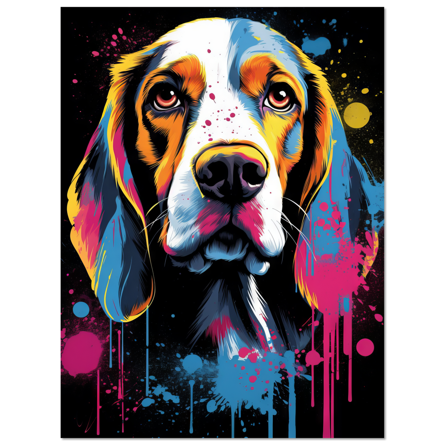 Hund Beagle Pop-Art (DOG112)