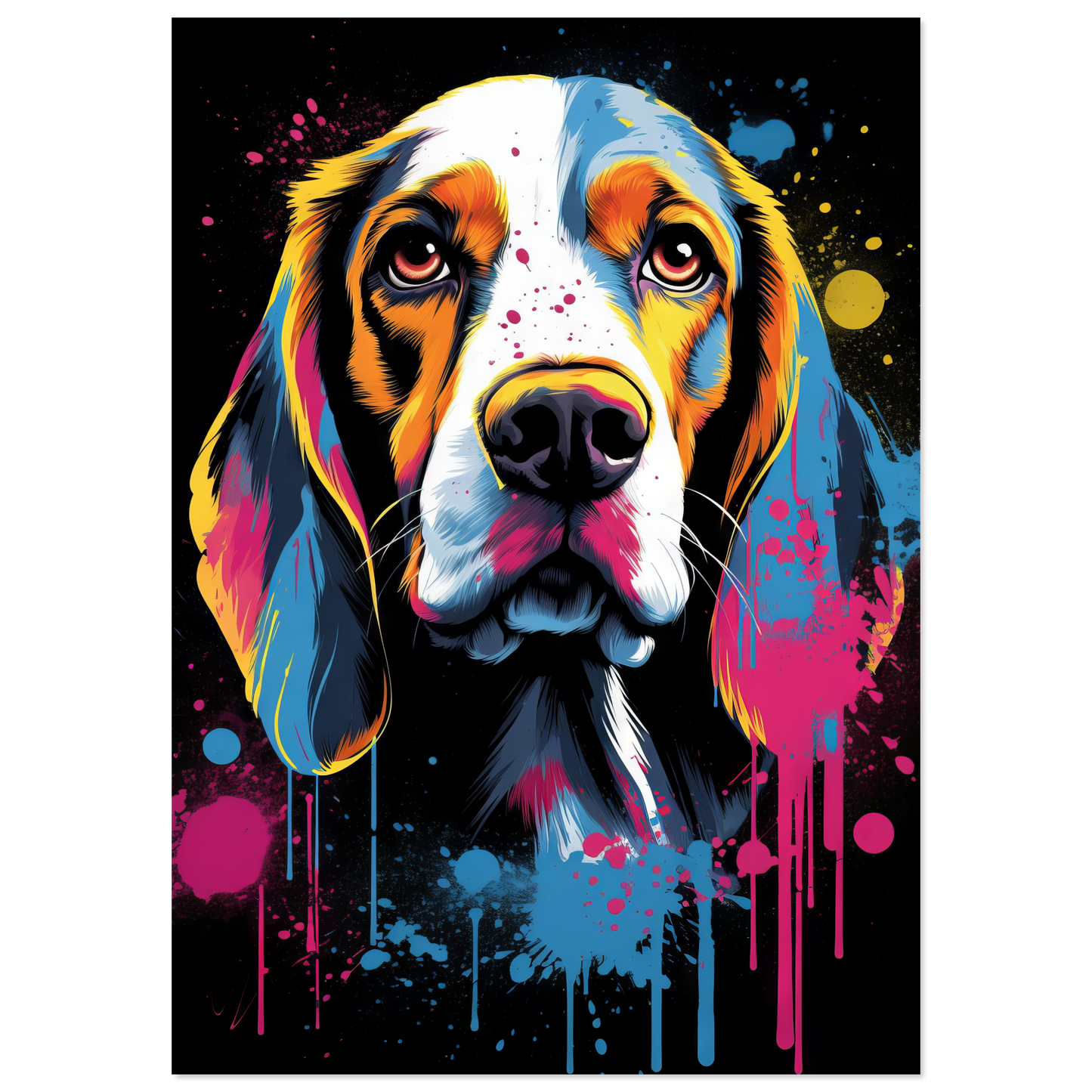 Hund Beagle Pop-Art (DOG112)