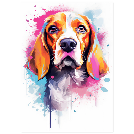 Dog beagle pop art (DOG114)