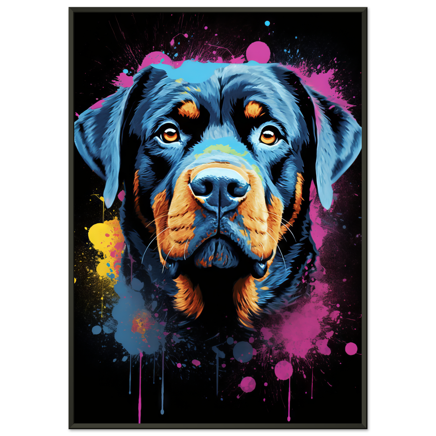 Dog Rottweiler Pop Art (DOG117)