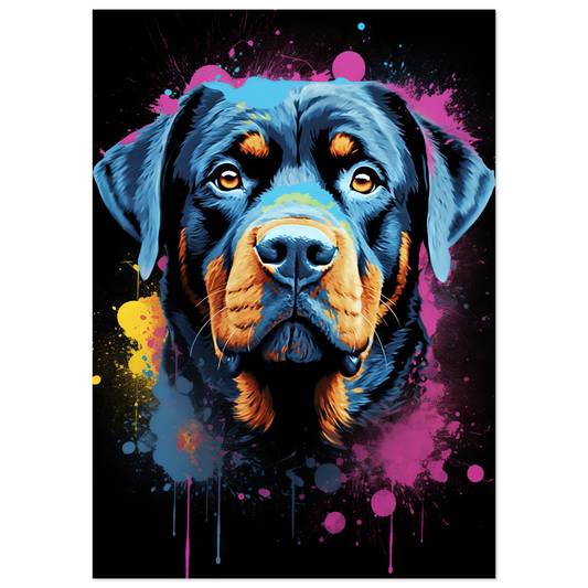 Dog Rottweiler Pop Art (DOG117)