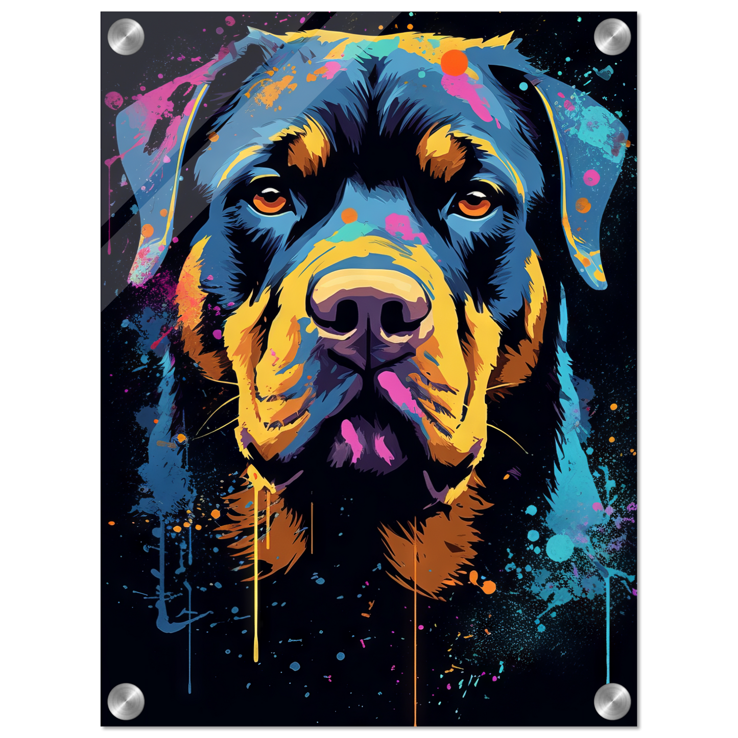 Dog Rottweiler Pop Art (DOG118)