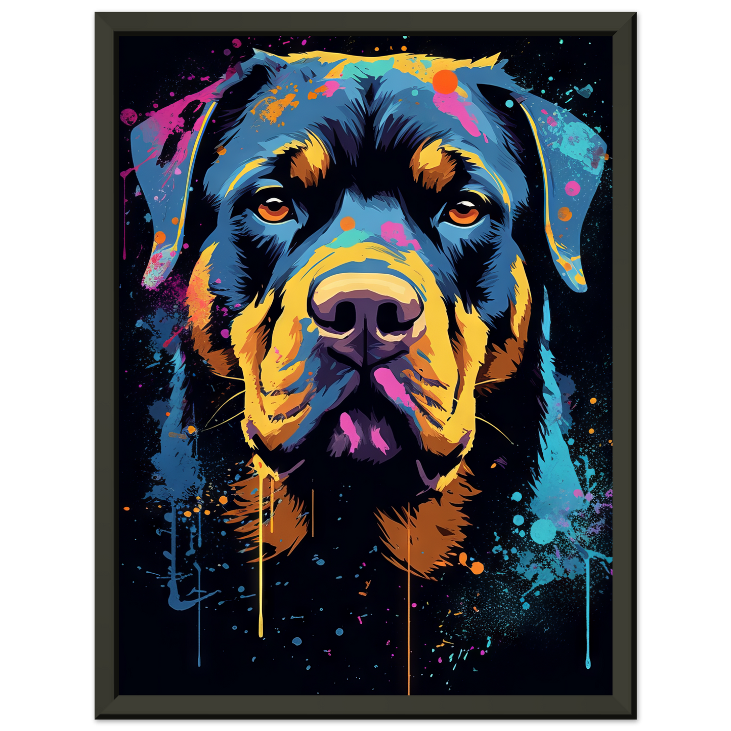 Dog Rottweiler Pop Art (DOG118)