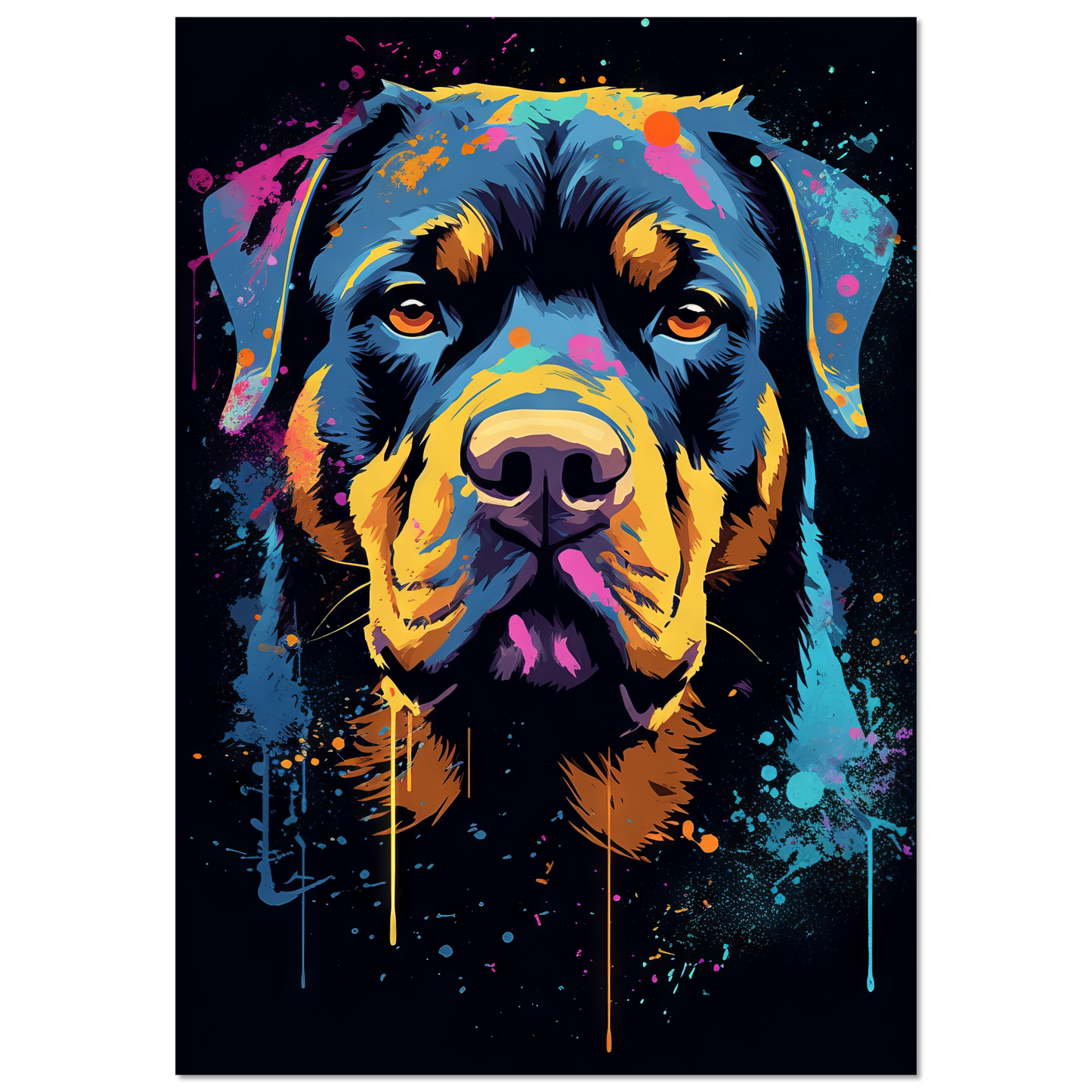Dog Rottweiler Pop Art (DOG118)