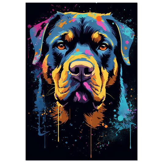 Dog Rottweiler Pop Art (DOG118)