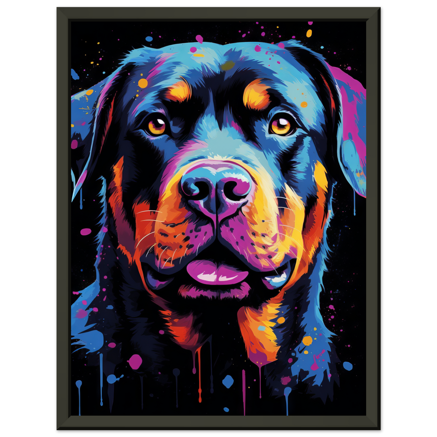 Dog Rottweiler Pop Art (DOG119)