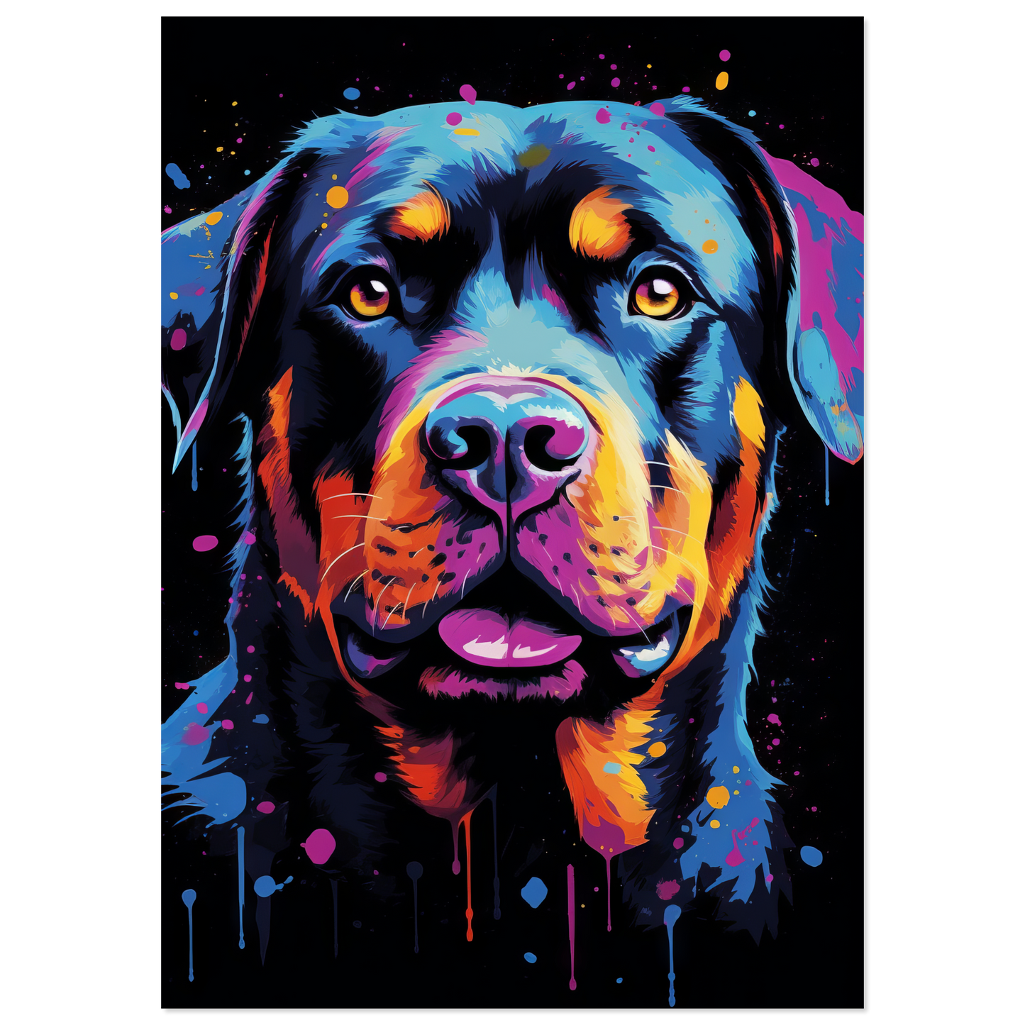Dog Rottweiler Pop Art (DOG119)
