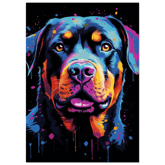 Dog Rottweiler Pop Art (DOG119)