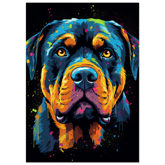 Dog Rottweiler Pop Art (DOG120)
