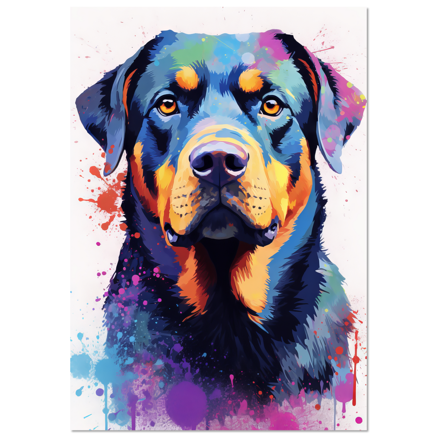 Hund Rottweiler Pop-Art (DOG121)