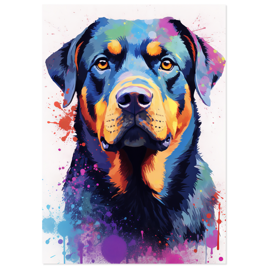 Hund Rottweiler Pop-Art (DOG121)