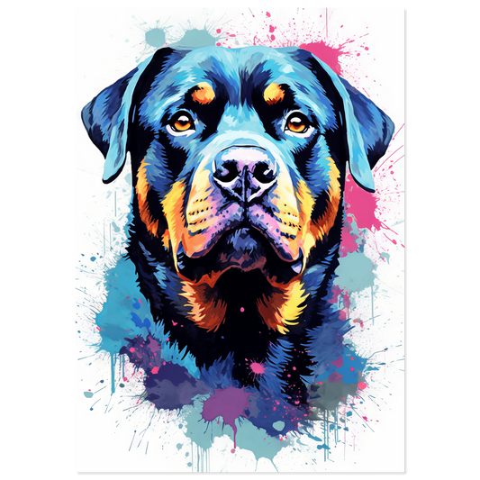 Hund Rottweiler Pop-Art (DOG122)