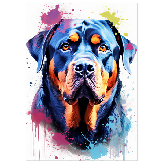Hund Rottweiler Pop-Art (DOG123)