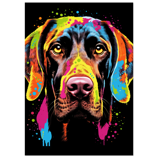 Hund Deutsch Kurzhaar Pop-Art (DOG127)