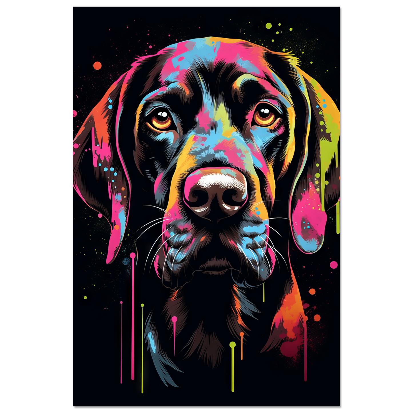 Hund Deutsch Kurzhaar Pop-Art (DOG128)