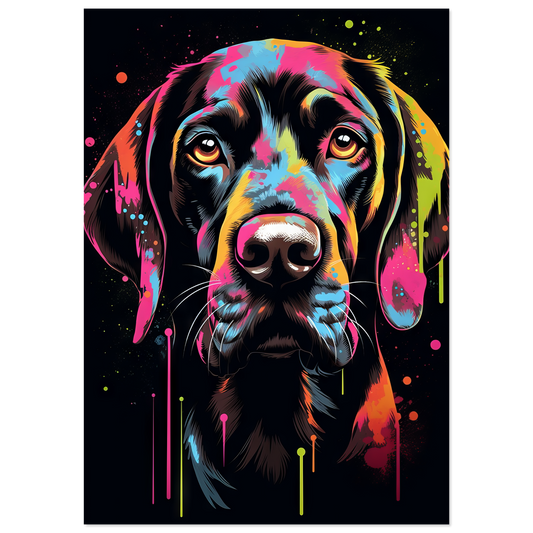 Hund Deutsch Kurzhaar Pop-Art (DOG128)