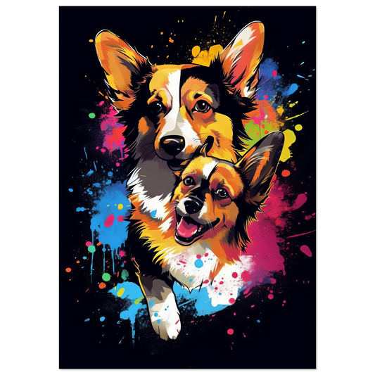 Hund Welsh Corgi Pembroke Pop-Art (DOG134)
