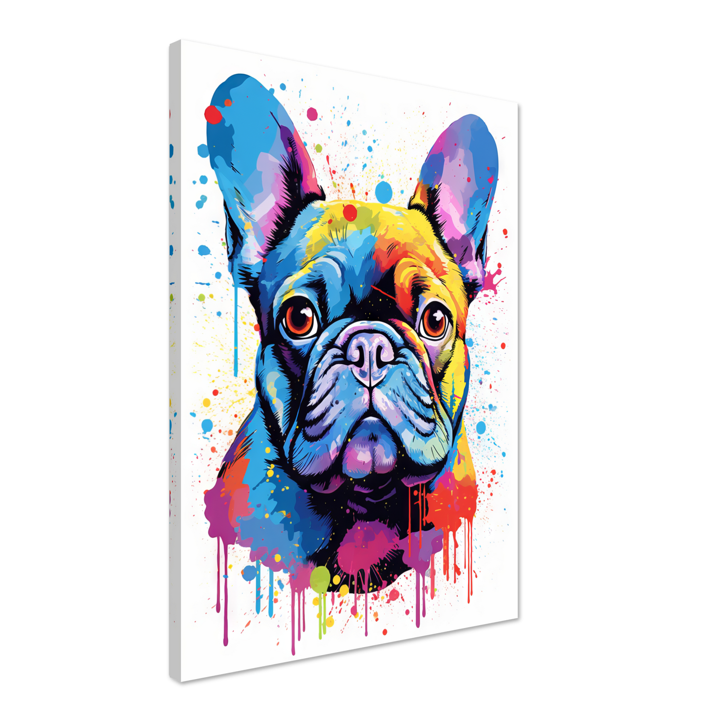 Hund Französische Bulldogge Pop-Art (DOG13)
