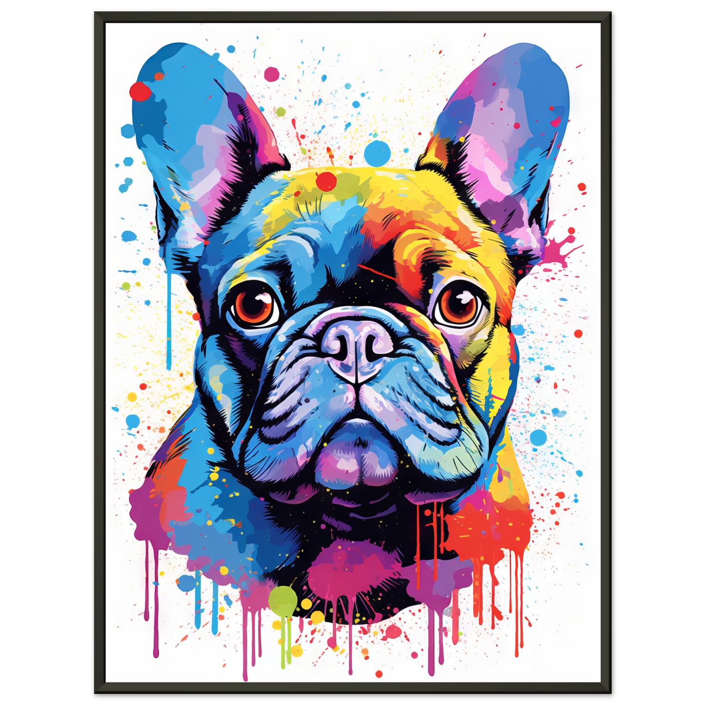 Hund Französische Bulldogge Pop-Art (DOG13)