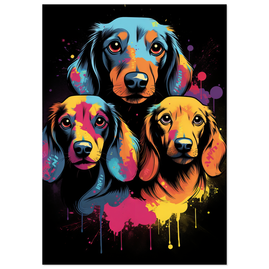 Hund Dackel Pop-Art (DOG141)
