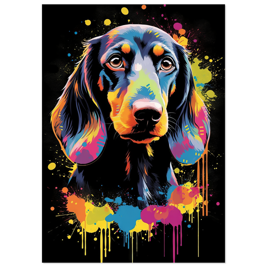 Hund Dackel Pop-Art (DOG142)