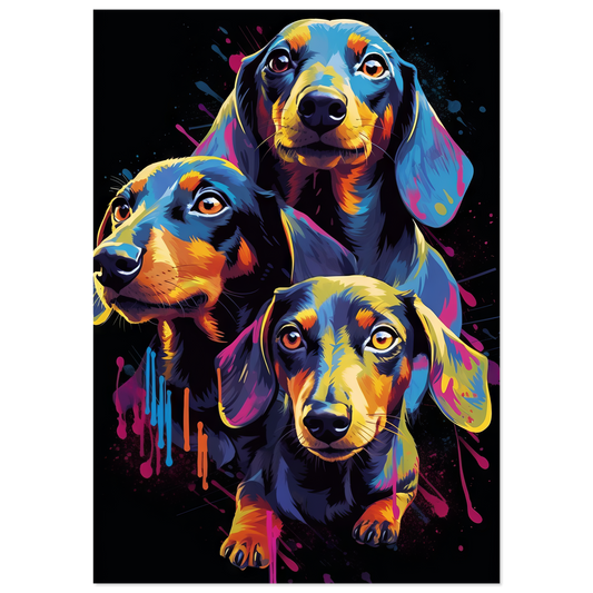 Hund Dackel Pop-Art (DOG144)