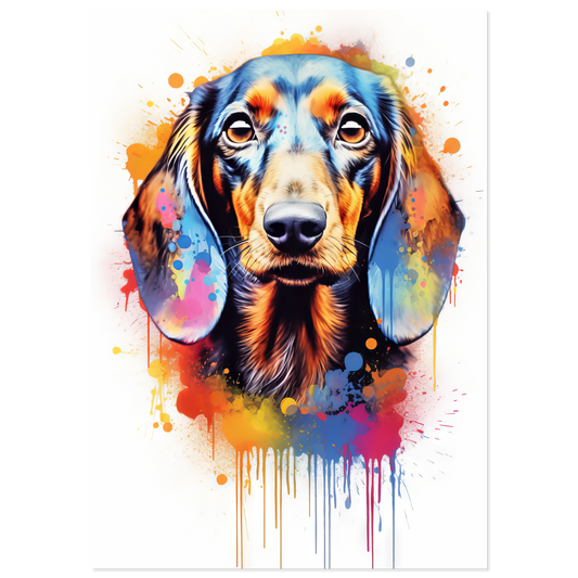 Hund Dackel Pop-Art (DOG145)