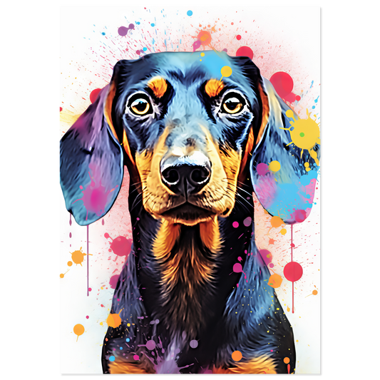 Hund Dackel Pop-Art (DOG146)