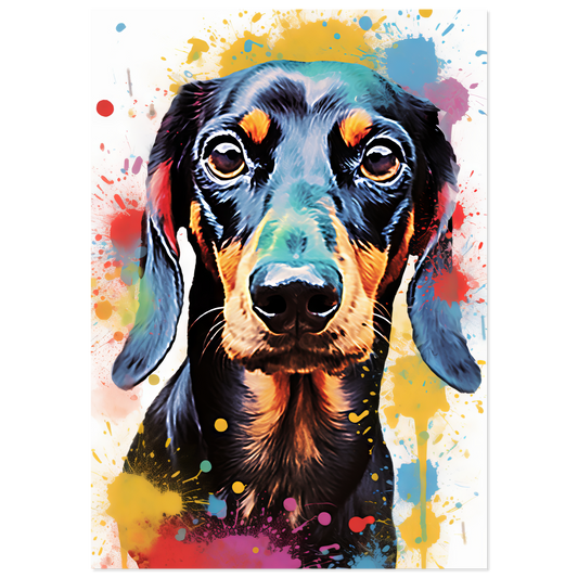 Hund Dackel Pop-Art (DOG147)