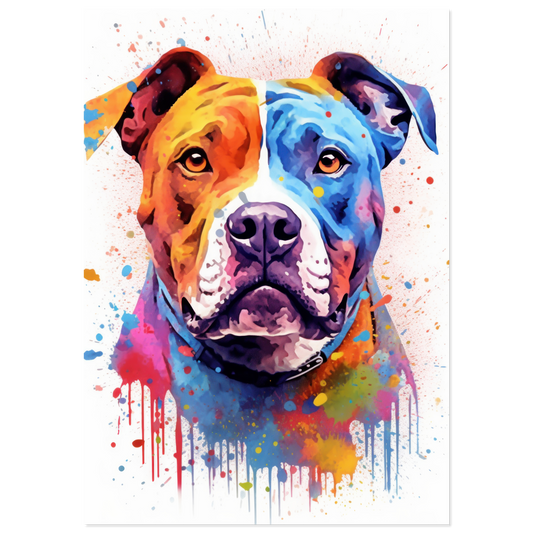 American Staffordshire Terrier Pop Art (DOG163)