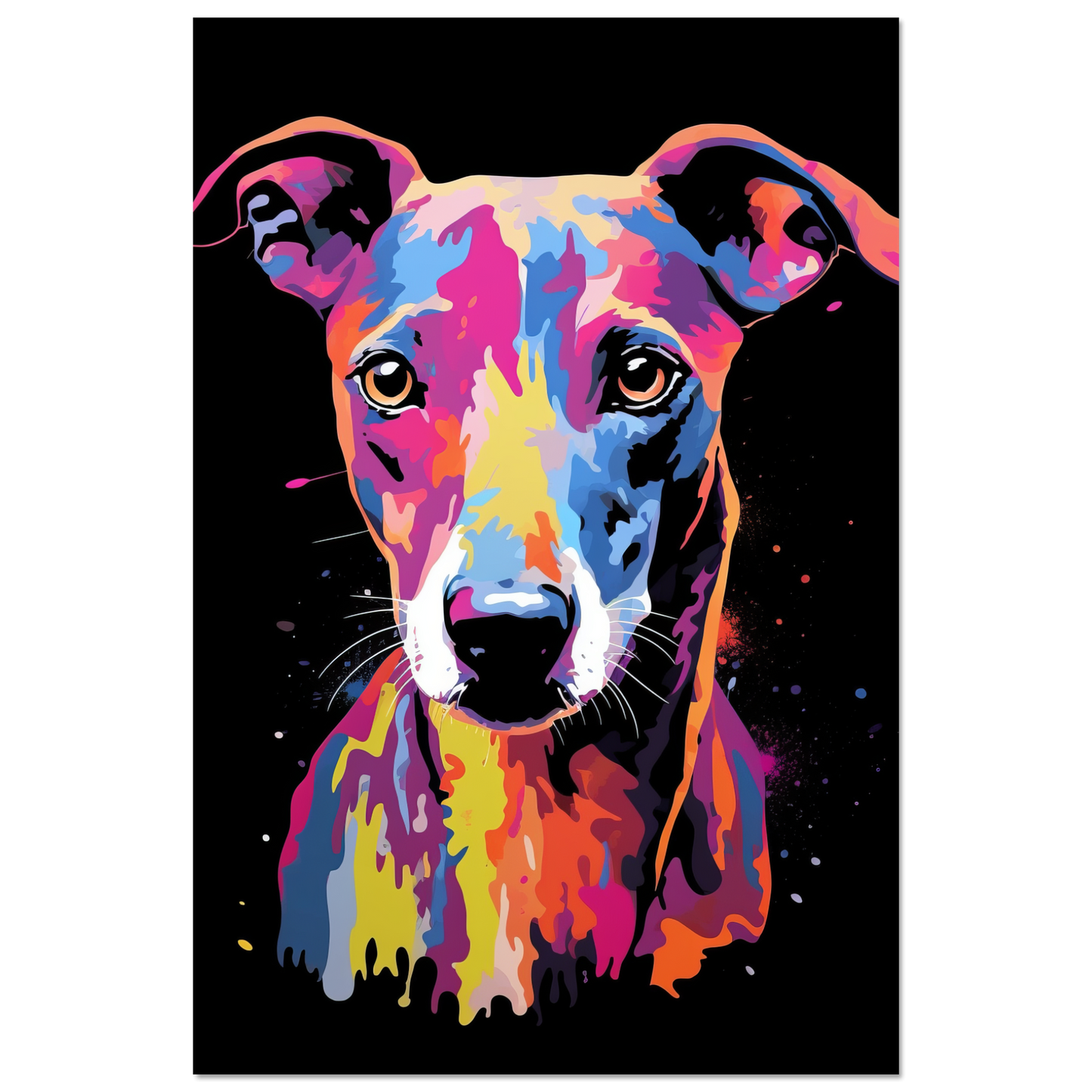 Whippet Hund Pop-Art (DOG316)